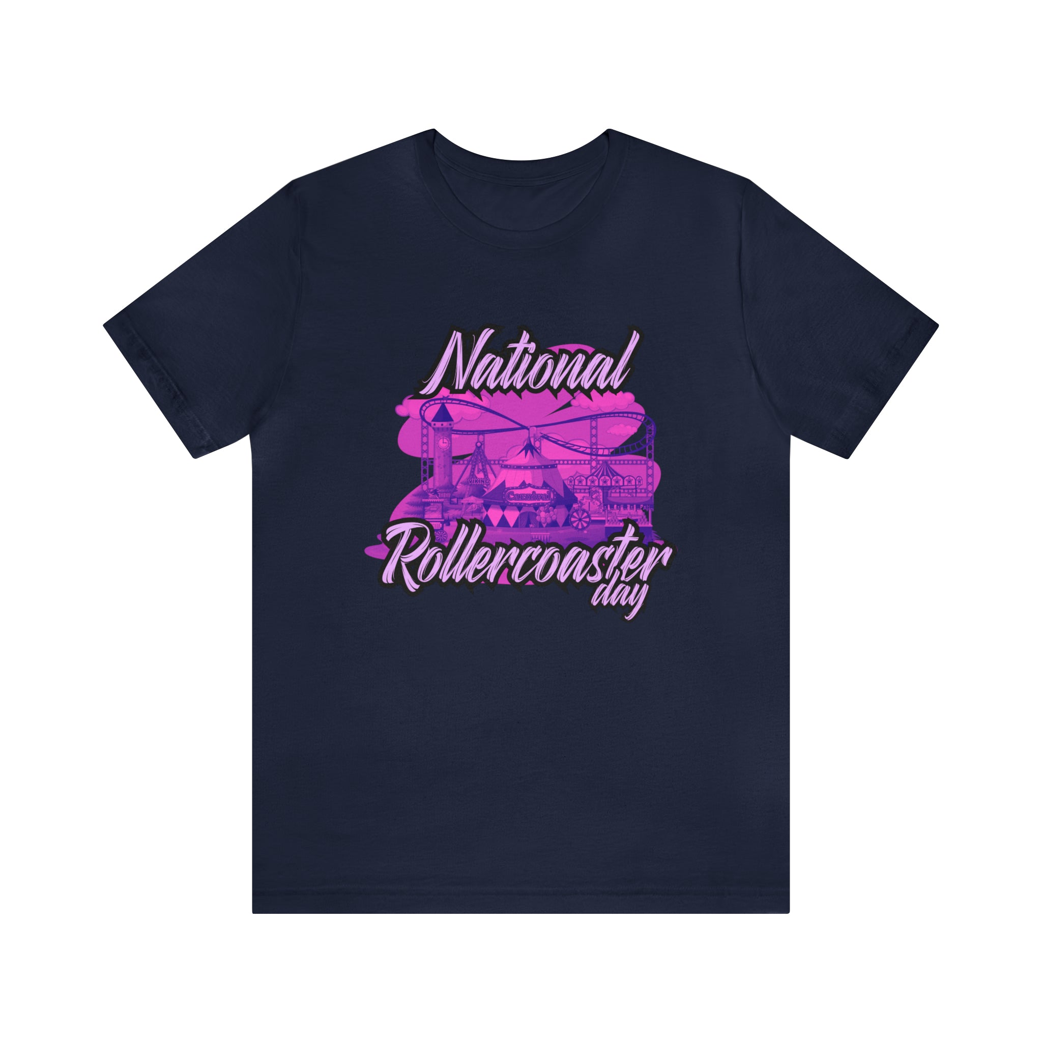 National Rollercoaster Day Pink Shirt | Carnival Ride T-Shirt