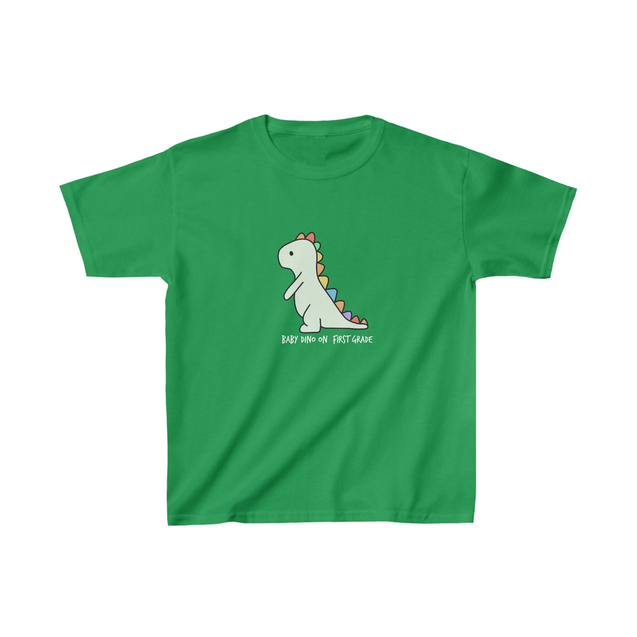 Baby Dinosaur in School | First Grade Kids Heavy Cotton™ Tee