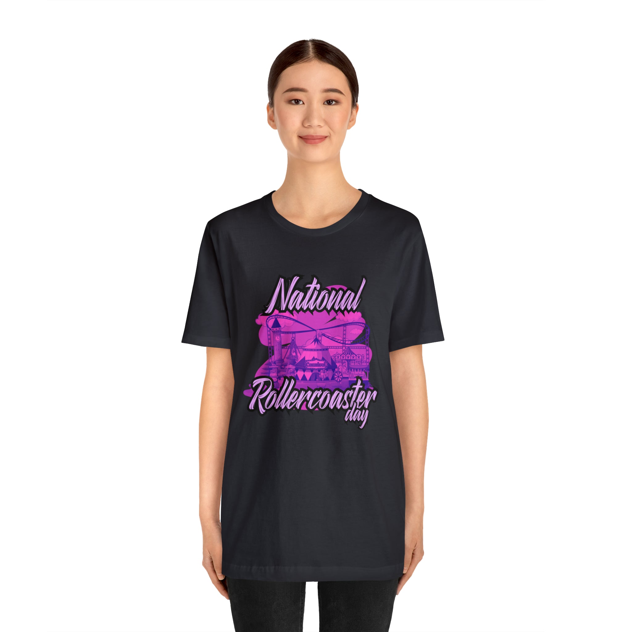 National Rollercoaster Day Pink Shirt | Carnival Ride T-Shirt