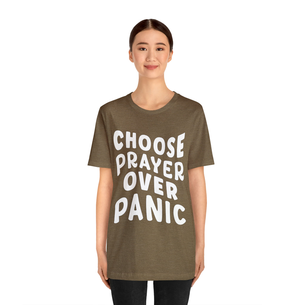 Prayer Over Panic Unisex Shirt | Religious Shirt for Prayers