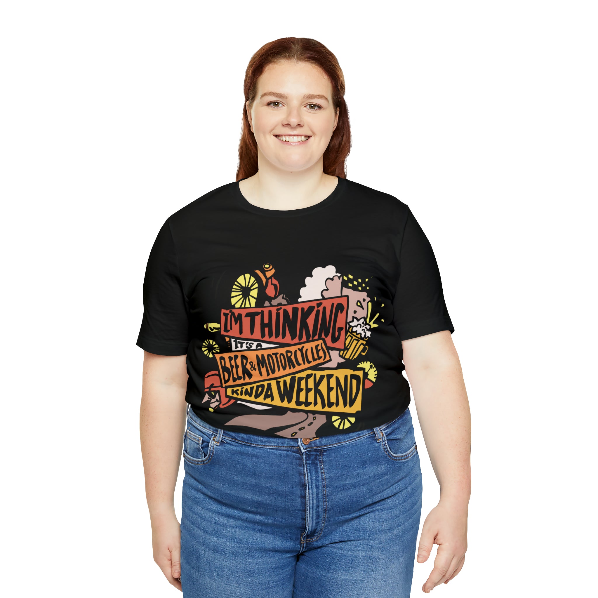 Beer and Motorcycle Shirt | Drink Beer Unisex T-Shirt