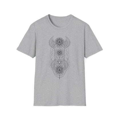 Chakra Wings T-Shirt — Geometric Spiritual Energy Tee