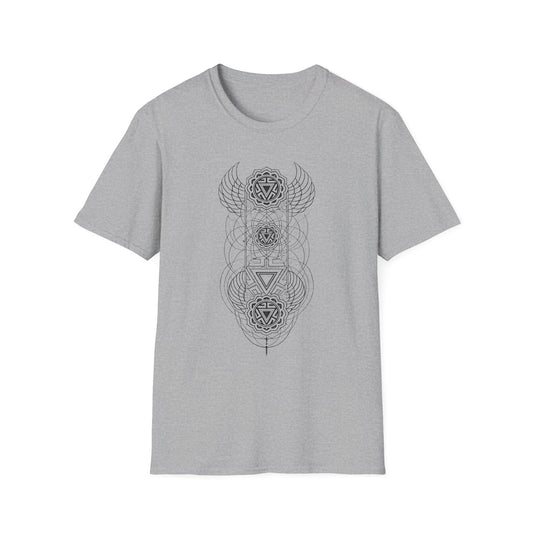 Chakra Wings T-Shirt — Geometric Spiritual Energy Tee