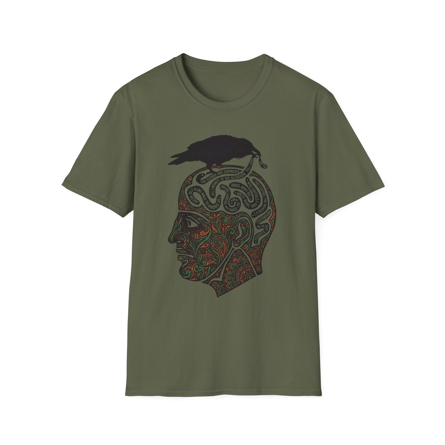 Raven & Mind Maze T-Shirt — Brain Anatomy Graphic Tee