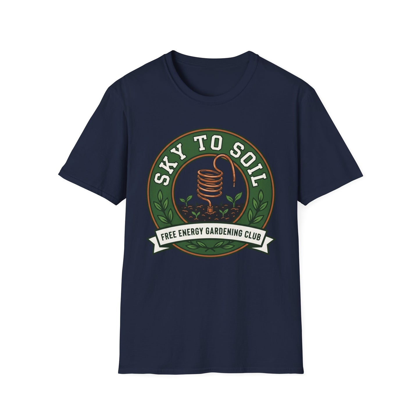 Sky to Soil Gardening T-Shirt — 'Sky to Soil' Local Energy Gardening Club Tee