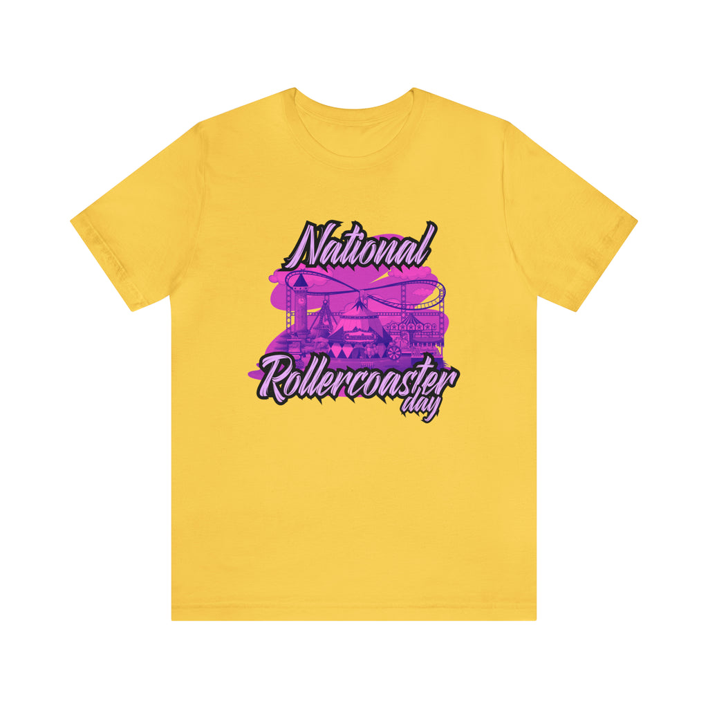 National Rollercoaster Day Pink Shirt | Carnival Ride T-Shirt