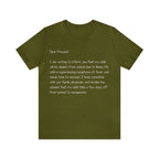 Absent Excuse Letter School Shirt | Hilarious Sick Letter Statement T-Shirt
