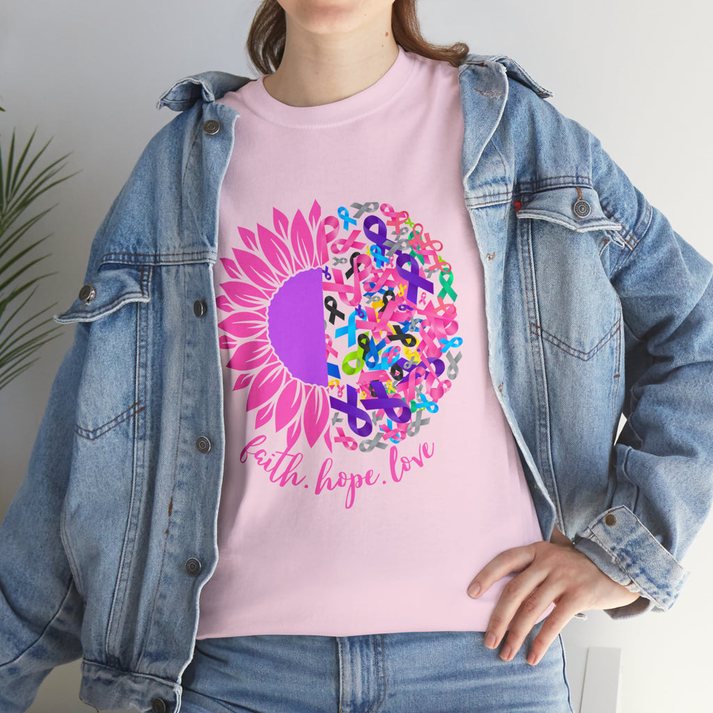 Faith Hope Love Shirt | Cancer Warrior Support Unisex T-Shirt