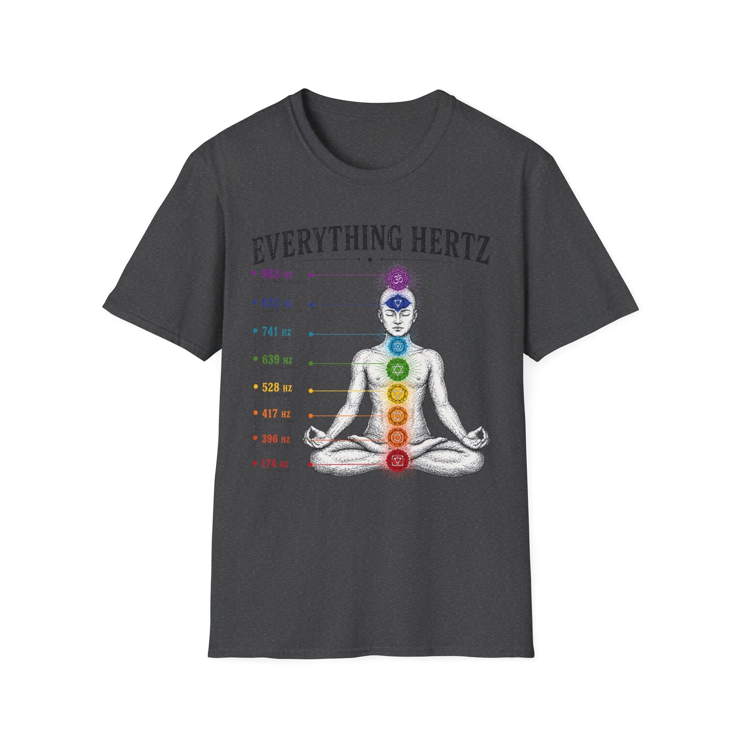 Chakra Frequency T-Shirt — "Everything Hertz" Meditation Tee