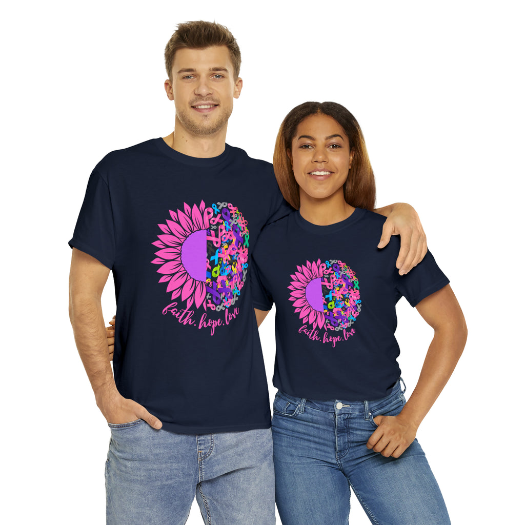 Faith Hope Love Shirt | Cancer Warrior Support Unisex T-Shirt