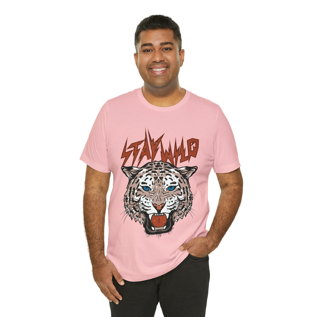 Stay Wild Unisex T-shirt Cougar Leopard Fun Ambitious Shirt Cat Lady Shirt