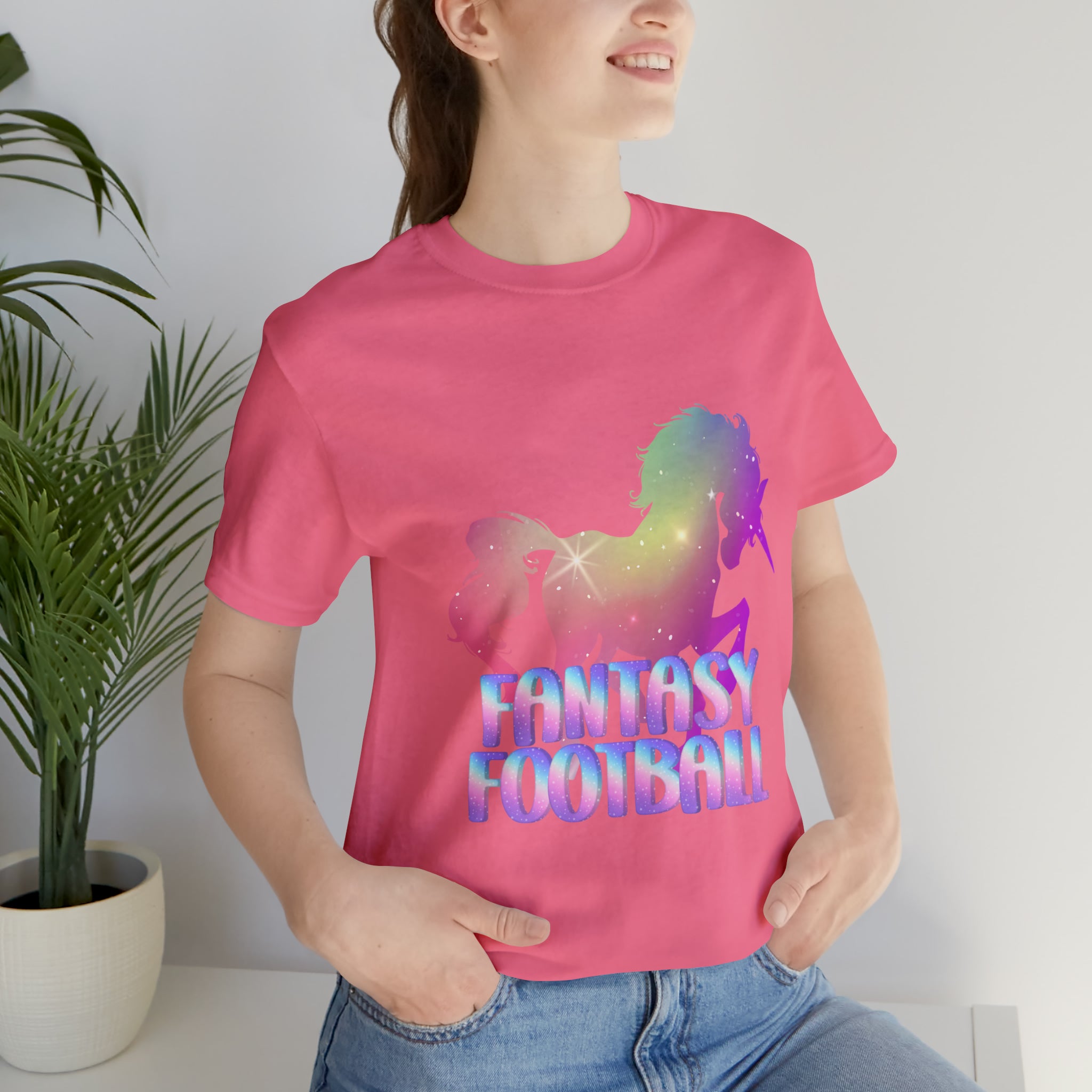 Fantasy Football Pink Shirt | Unicorn Fantasy Football Unisex T-Shirt