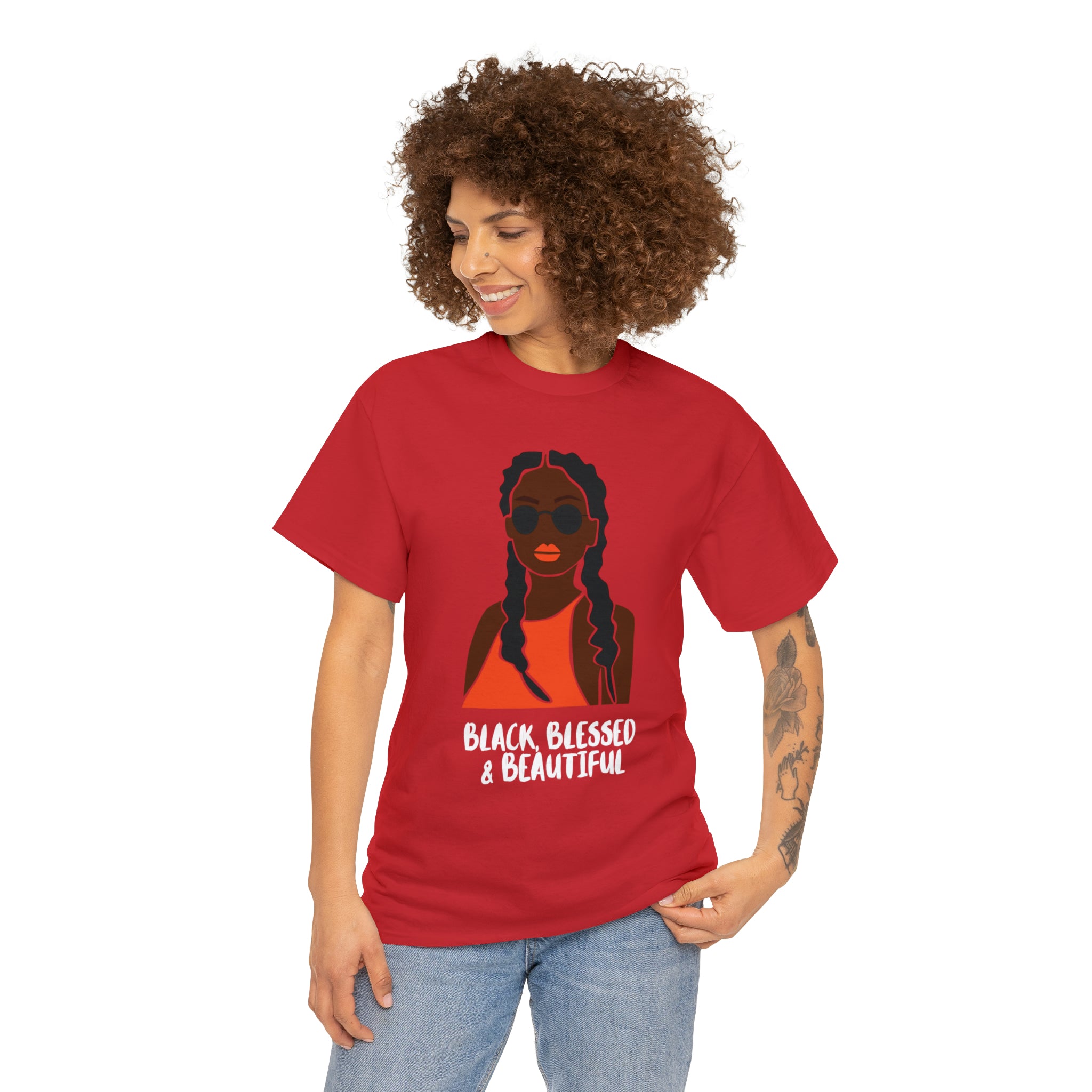 Black Blessed And Beautiful Shirt | Empowered & Beautiful Cotton T-shirt