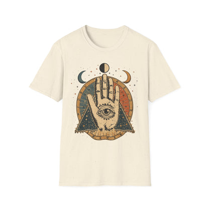 Mystic Palmistry T-Shirt — Celestial Hand with All-Seeing Eye