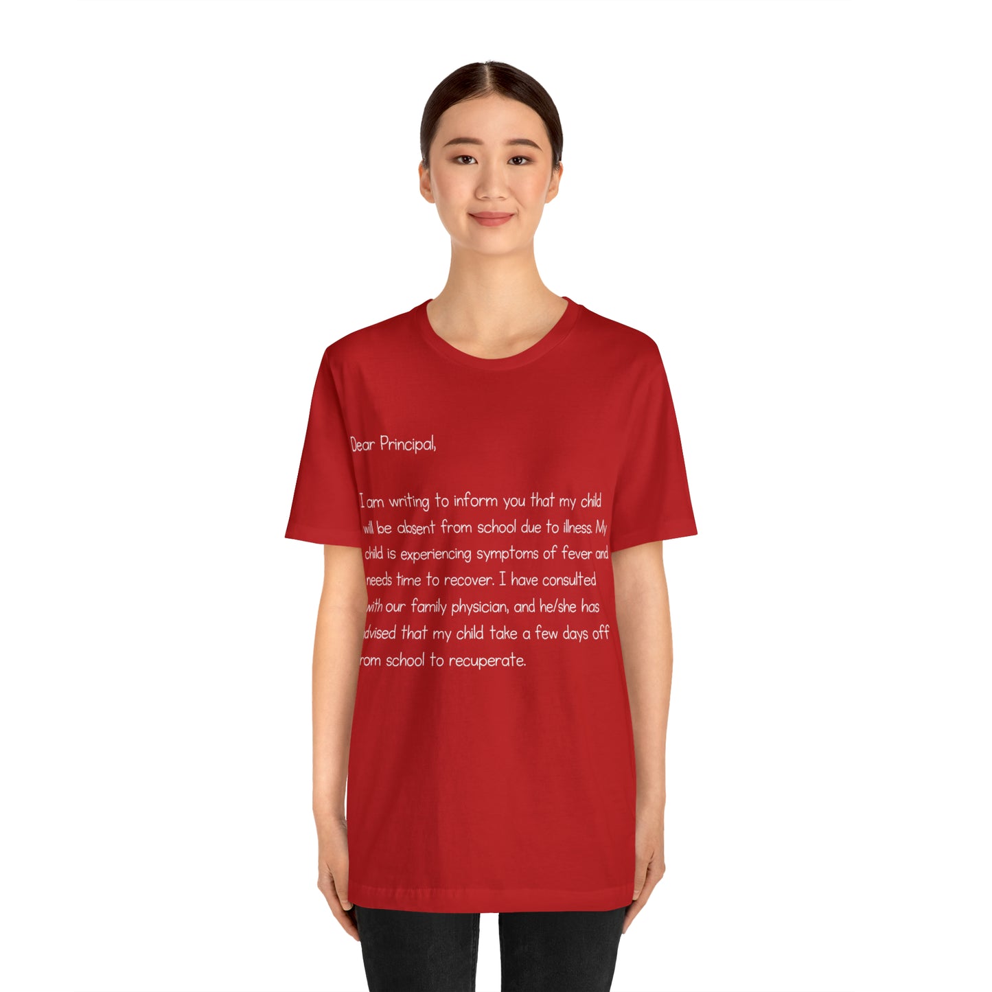 Absent Excuse Letter School Shirt | Hilarious Sick Letter Statement T-Shirt