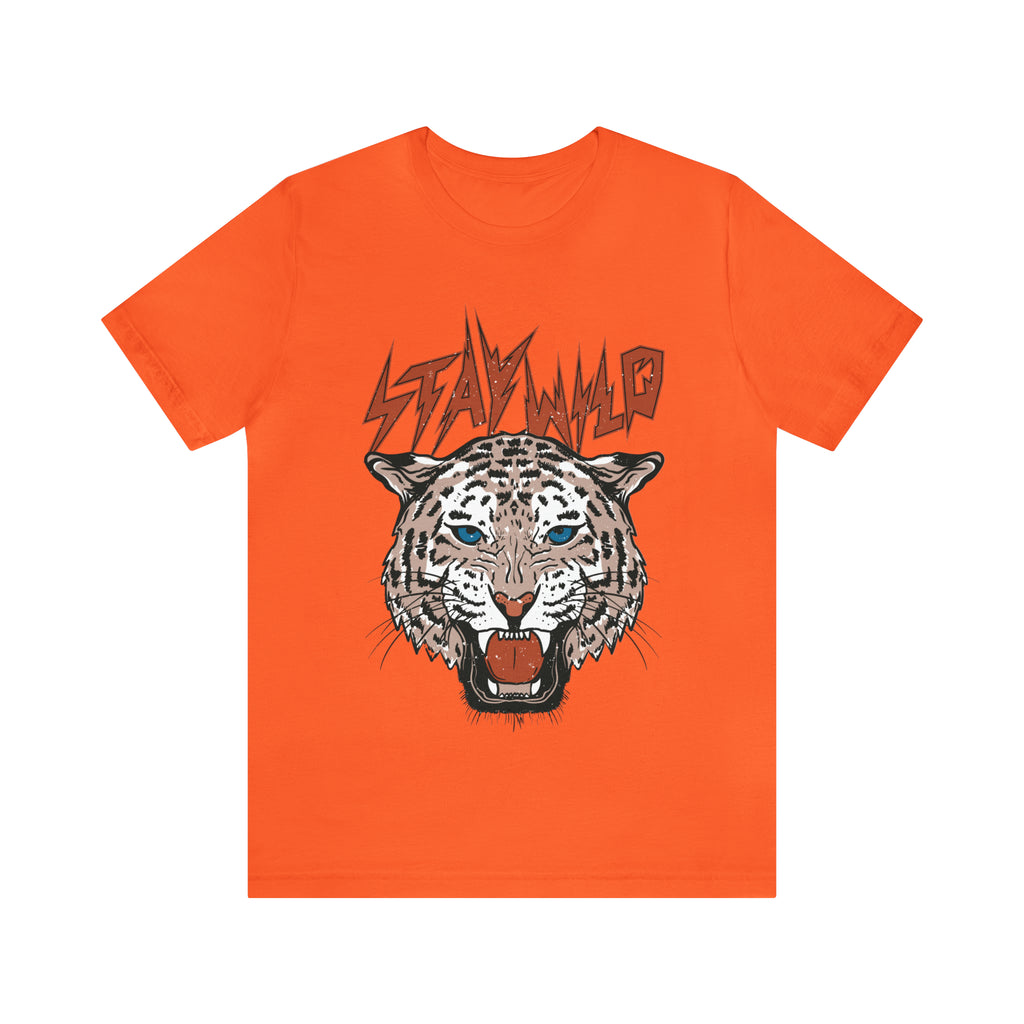 Stay Wild Unisex T-shirt Cougar Leopard Fun Ambitious Shirt Cat Lady Shirt
