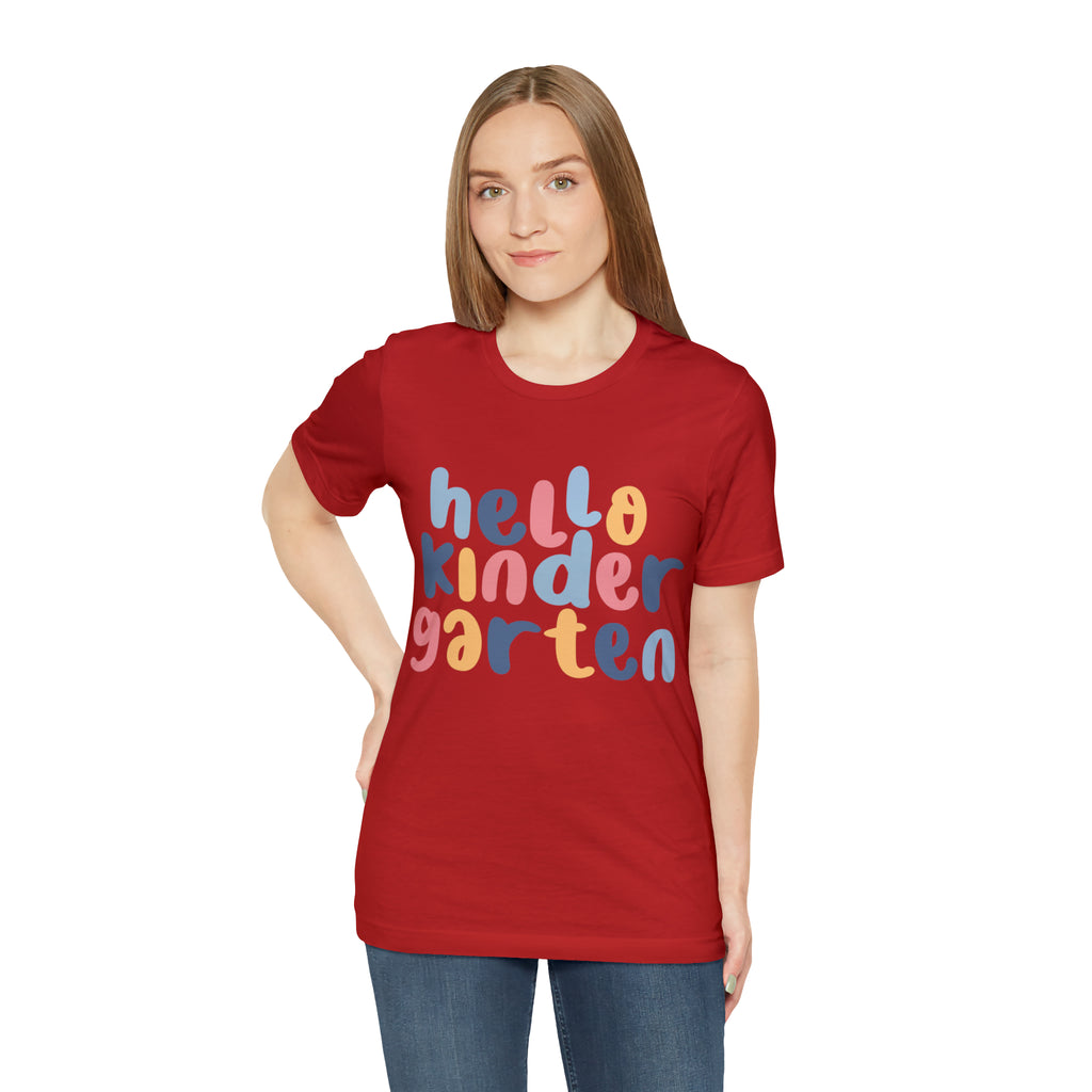Hello Kindergarten School Shirt | First day of School Unisex T-Shirt