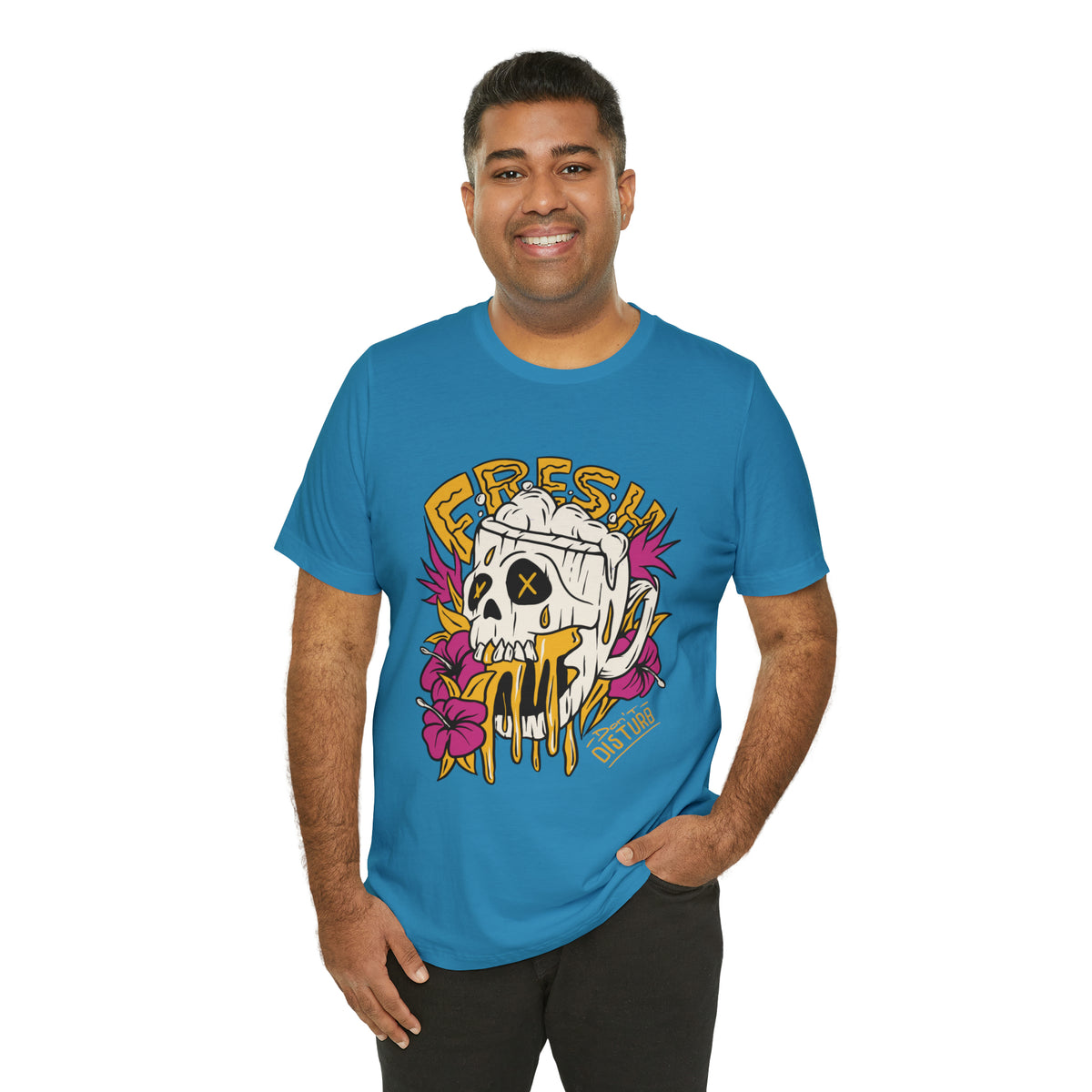 Fresh Beer Skull Shirt | Drink Beer Unisex T-Shirt