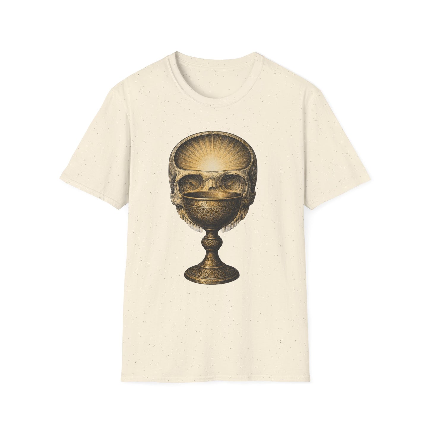 Golden Skull Chalice T-Shirt — Mystical Occult Graphic Tee