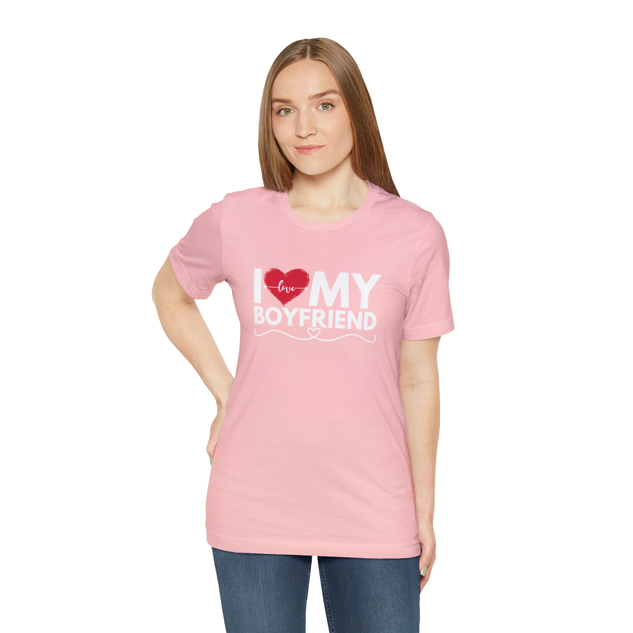 I Love My Boyfriend Shirt | Couple Love T-Shirt, Pair Girlfriend Boyfriend Matching Shirt