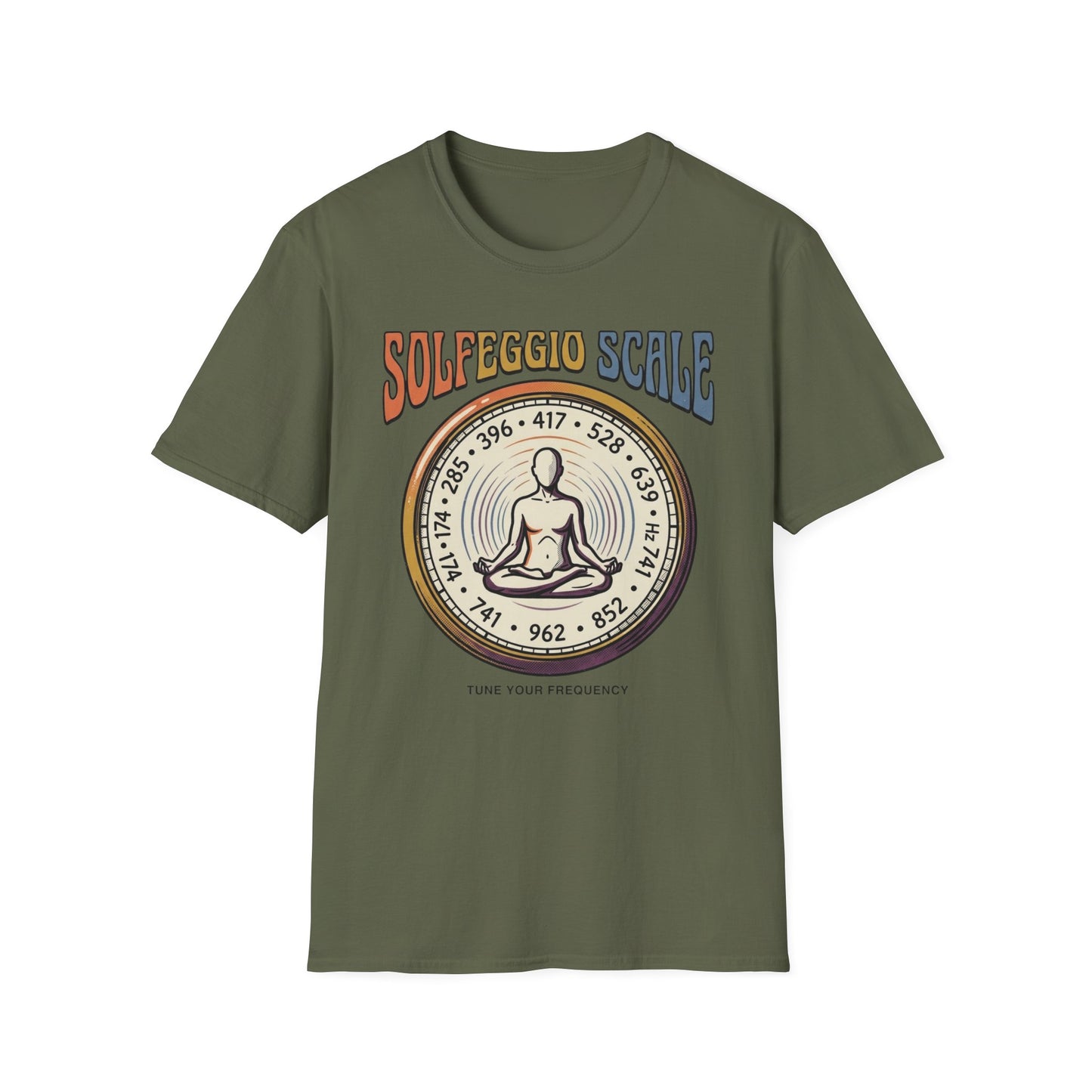 Solfeggio Scale T-Shirt — Chakra Healing Frequencies Tee