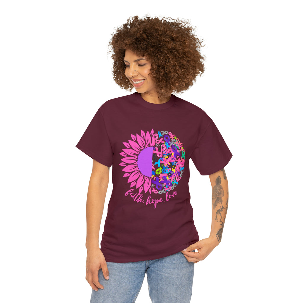 Faith Hope Love Shirt | Cancer Warrior Support Unisex T-Shirt