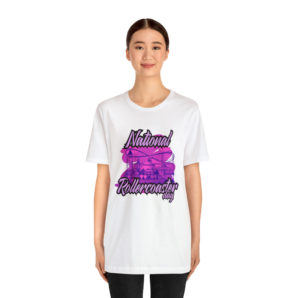 National Rollercoaster Day Pink Shirt | Carnival Ride T-Shirt