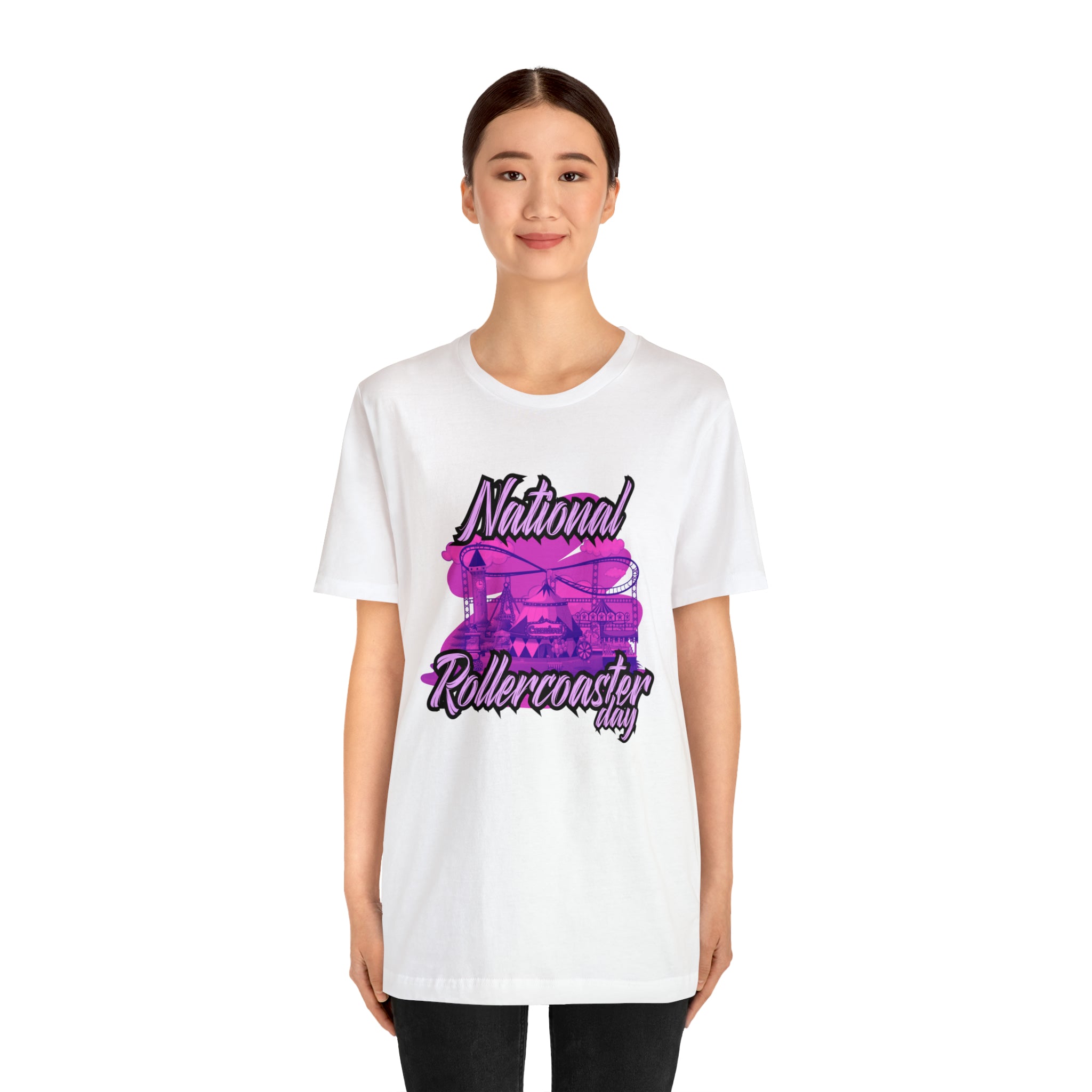 National Rollercoaster Day Pink Shirt | Carnival Ride T-Shirt