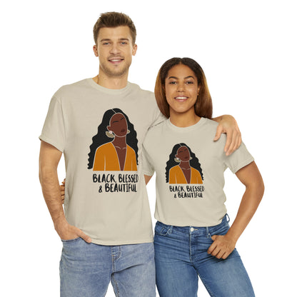 Black, Blessed & Beautiful Shirt | Empowered & Beautiful Cotton T-shirt