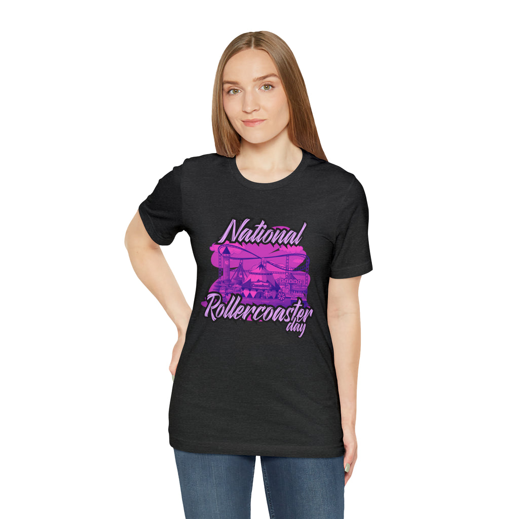 National Rollercoaster Day Pink Shirt | Carnival Ride T-Shirt