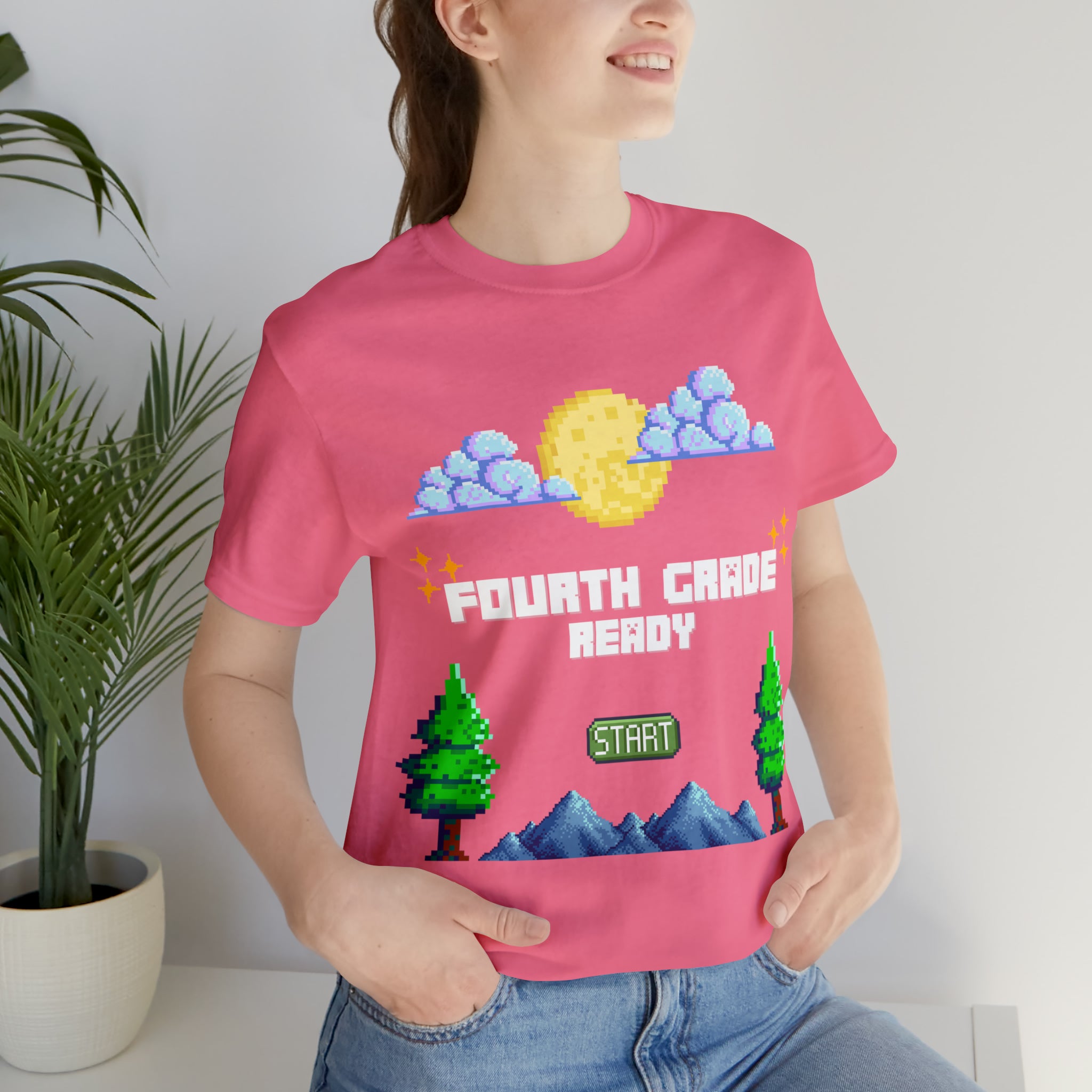 Fourth Grade Ready Pixel Shirt | Minecraft Unisex T-Shirt
