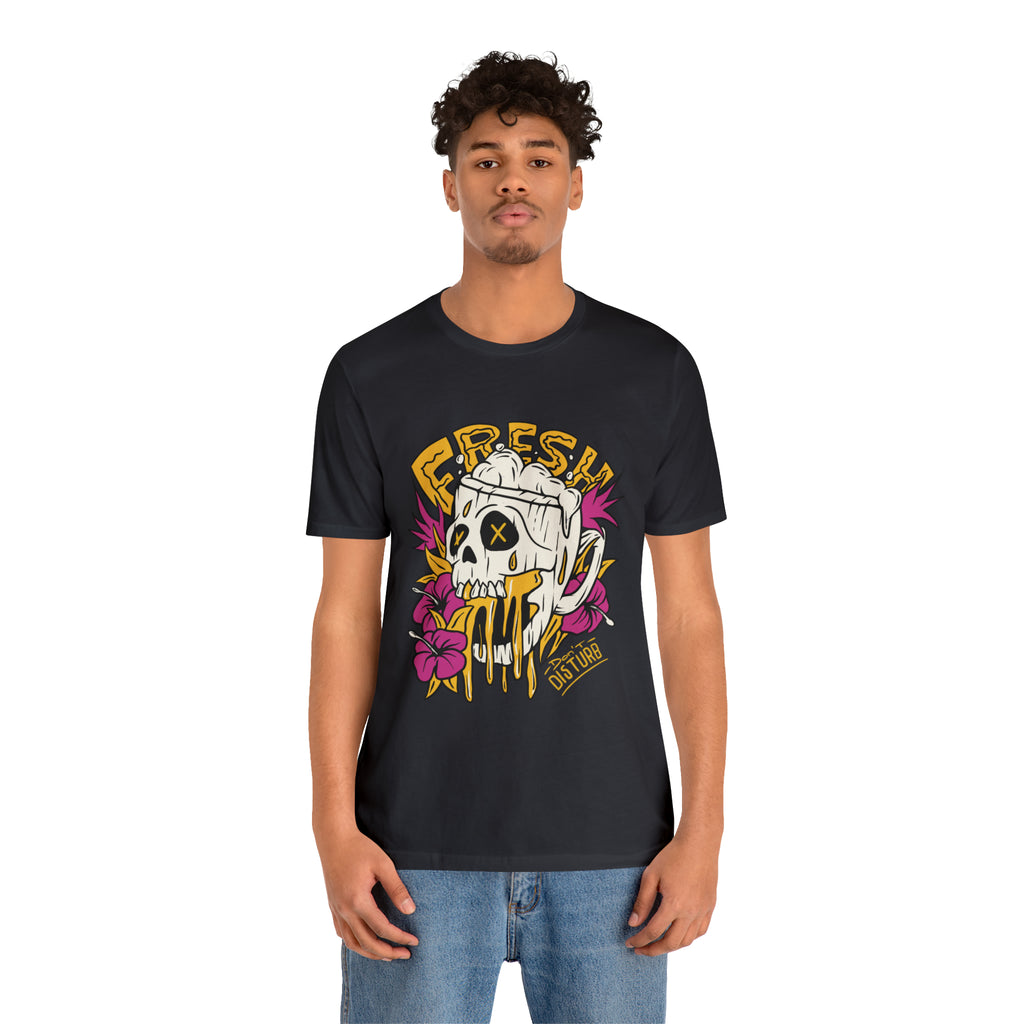 Fresh Beer Skull Shirt | Drink Beer Unisex T-Shirt