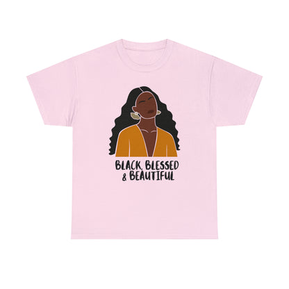 Black, Blessed & Beautiful Shirt | Empowered & Beautiful Cotton T-shirt