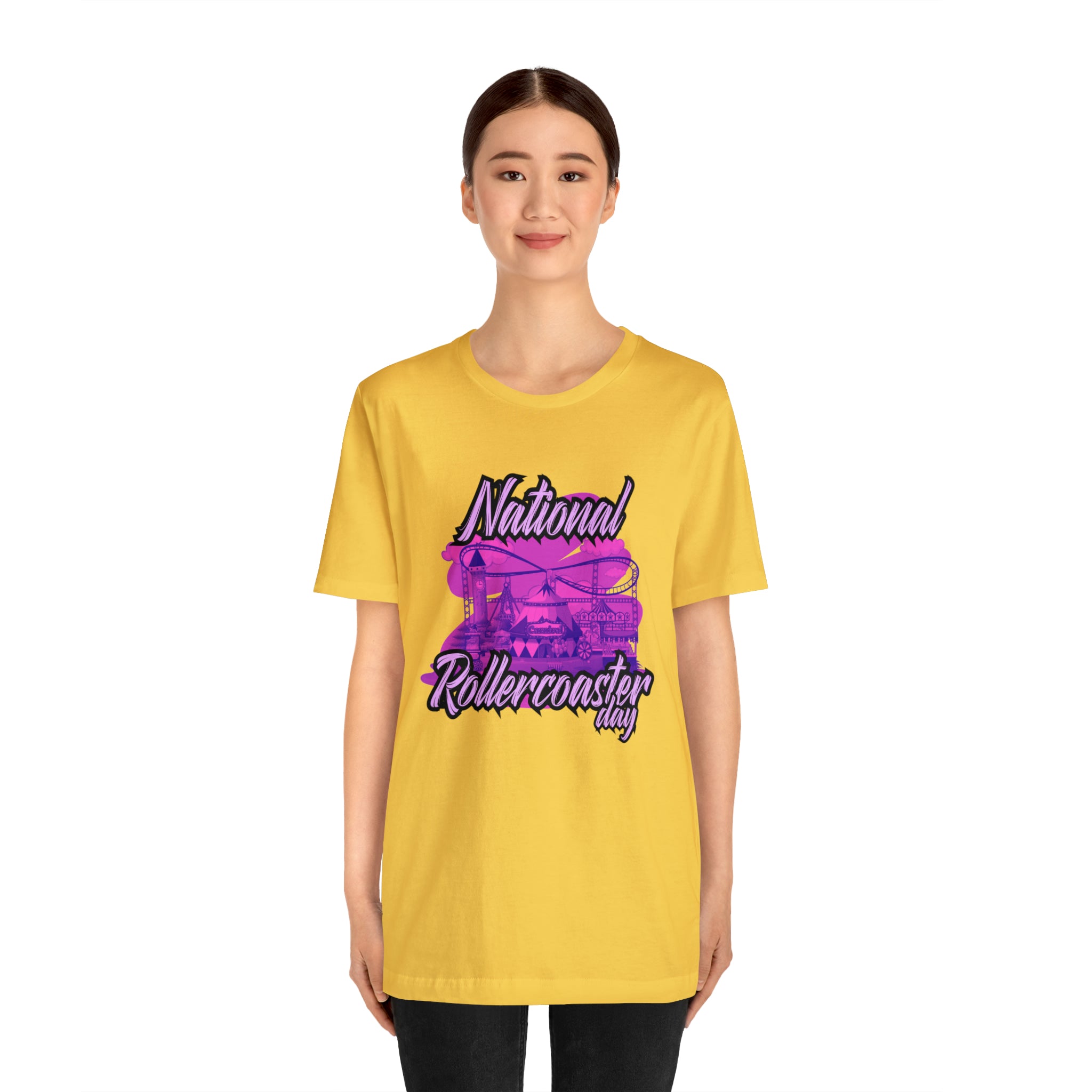 National Rollercoaster Day Pink Shirt | Carnival Ride T-Shirt