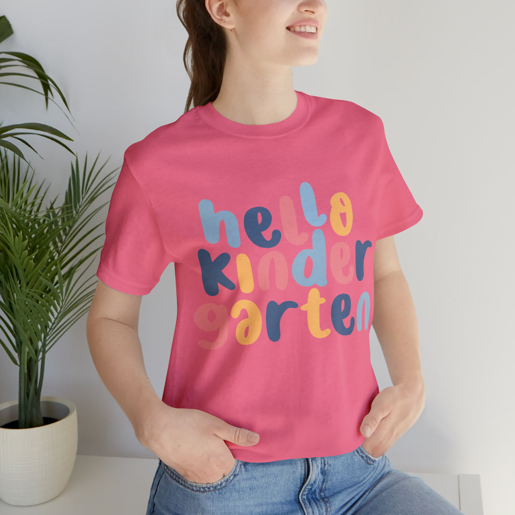 Hello Kindergarten School Shirt | First day of School Unisex T-Shirt