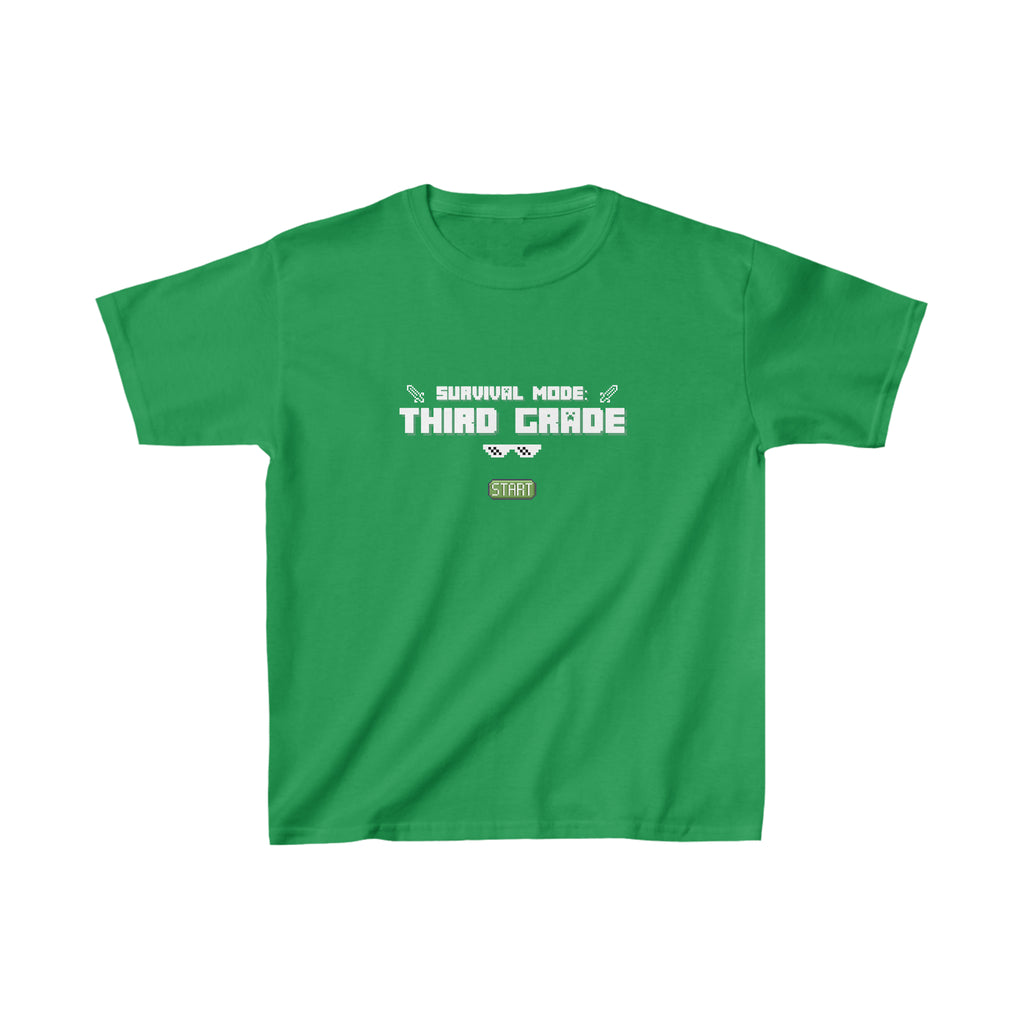 Survival Mode Third Grade Shirt | Minecraft Kids Heavy Cotton™ Tee