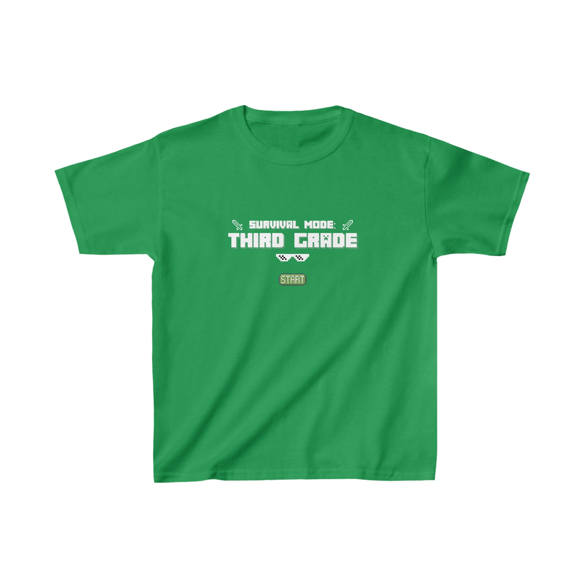 Survival Mode Third Grade Shirt | Minecraft Kids Heavy Cotton™ Tee