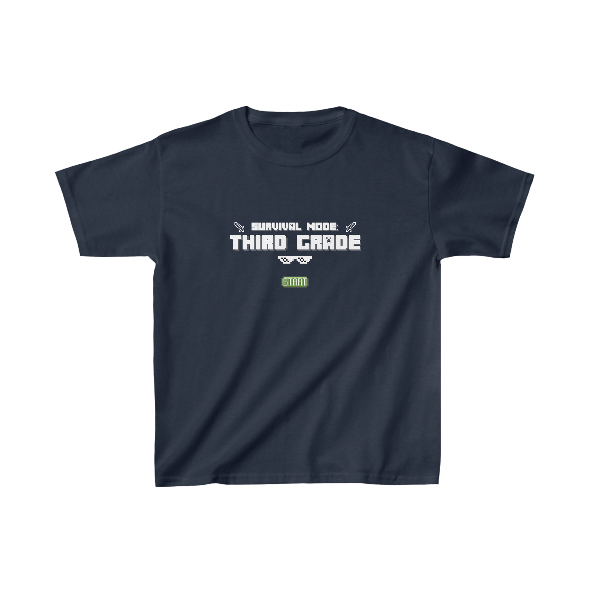 Survival Mode Third Grade Shirt | Minecraft Kids Heavy Cotton™ Tee