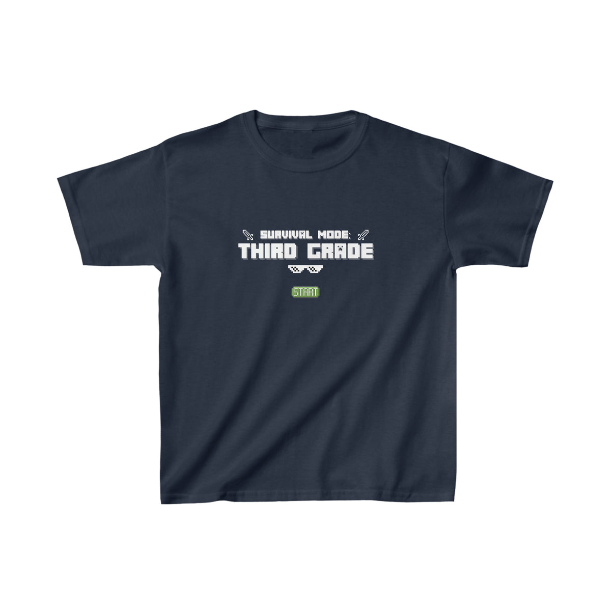Survival Mode Third Grade Shirt | Minecraft Kids Heavy Cotton™ Tee