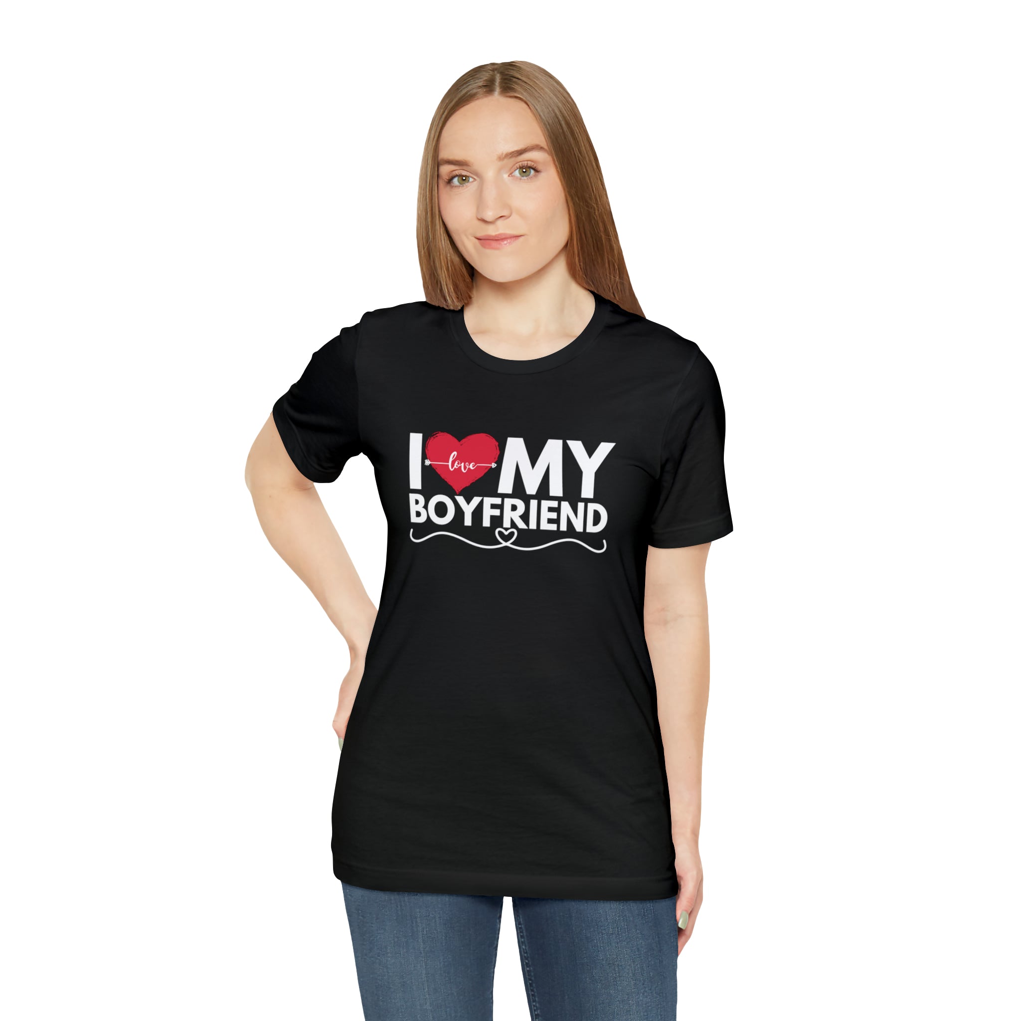 I Love My Boyfriend Shirt | Couple Love T-Shirt, Pair Girlfriend Boyfriend Matching Shirt