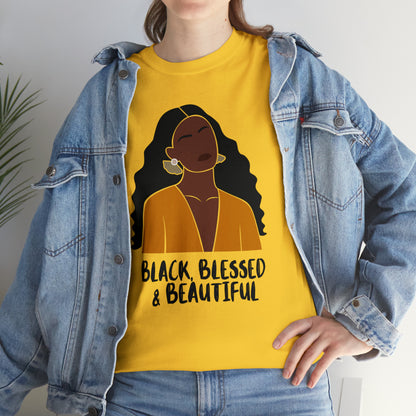 Black, Blessed & Beautiful Shirt | Empowered & Beautiful Cotton T-shirt