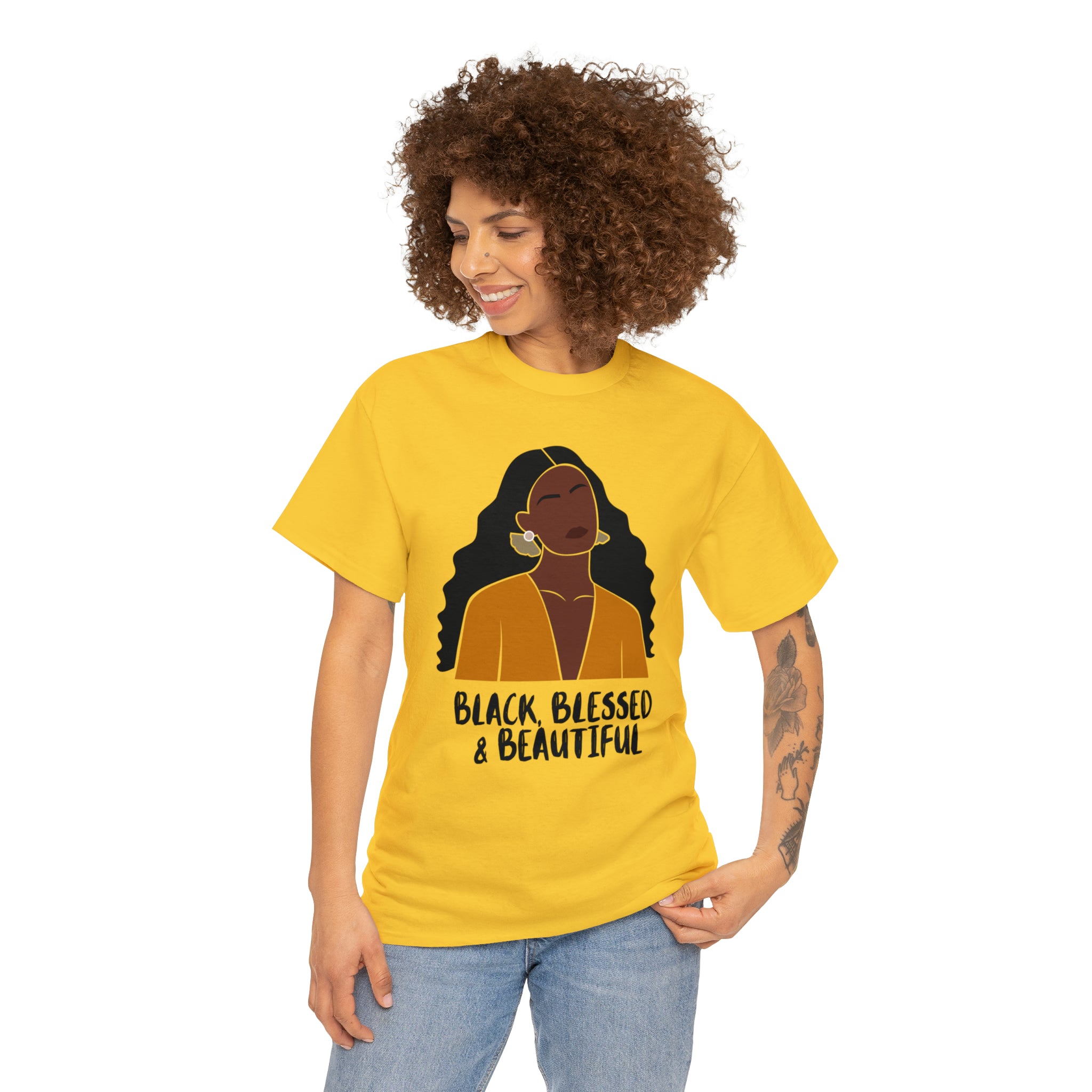 Black, Blessed & Beautiful Shirt | Empowered & Beautiful Cotton T-shirt