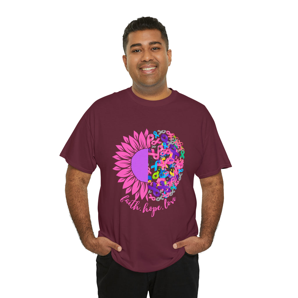 Faith Hope Love Shirt | Cancer Warrior Support Unisex T-Shirt