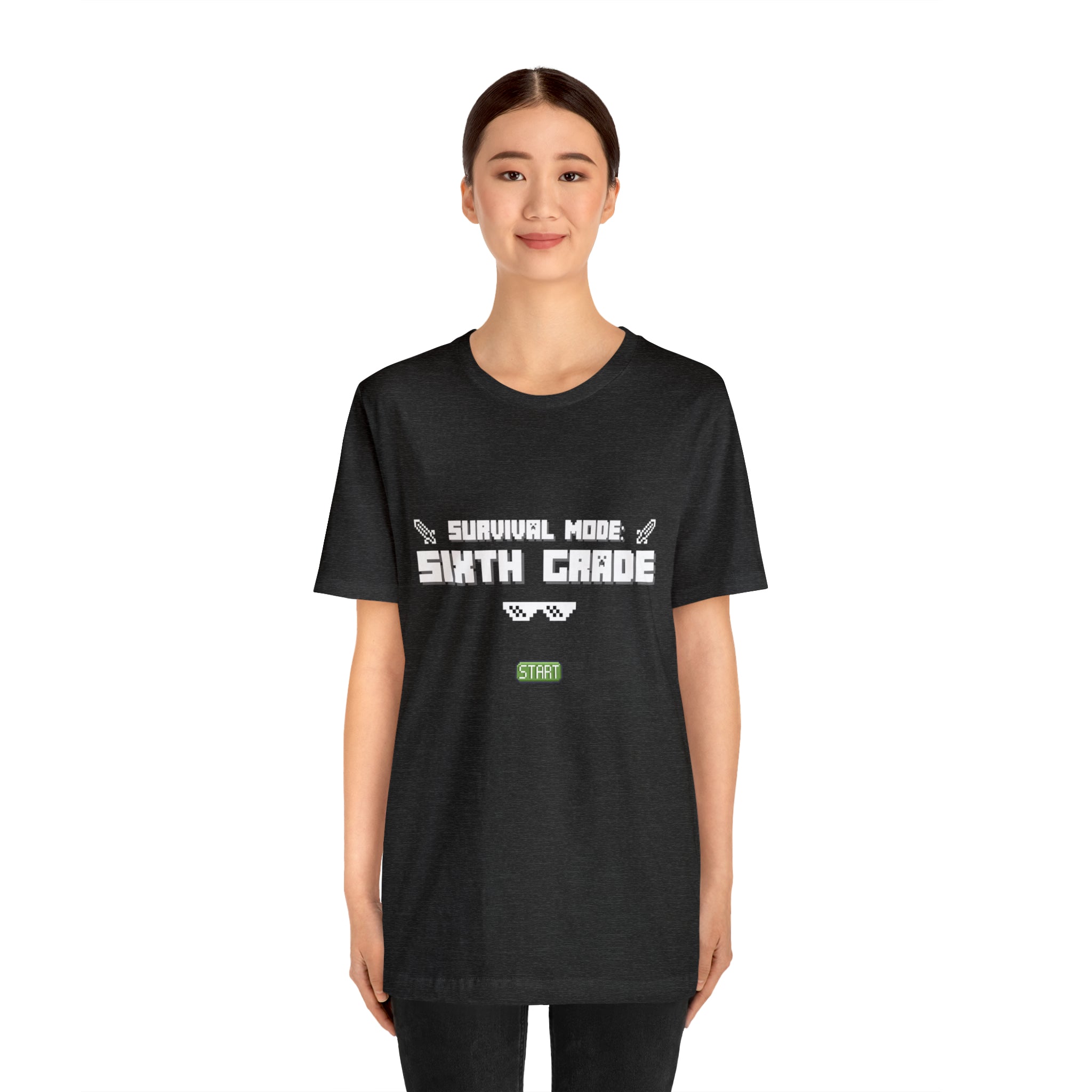 Sixth Grade Survival Mode Shirt | Minecraft School Unisex T-Shirt