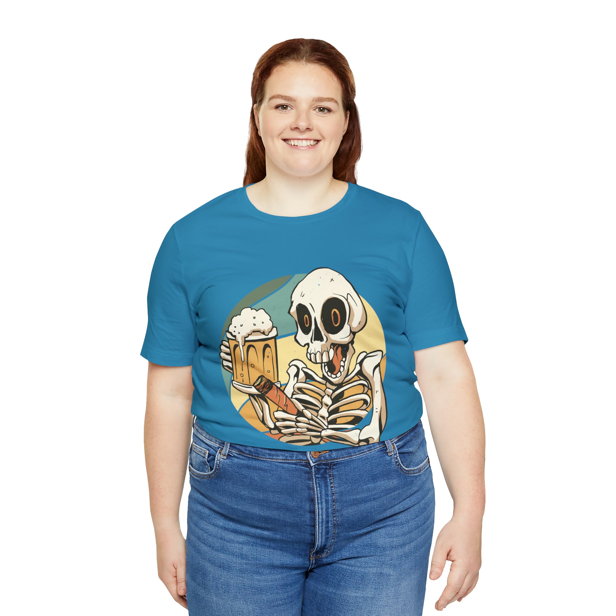 Skeleton Beer Shirt | Drink Beer Unisex T-Shirt
