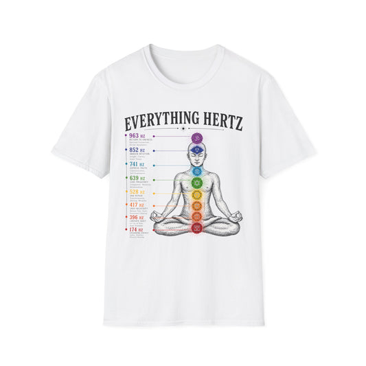 Chakra Frequency T-Shirt — "Everything Hertz" Meditation Tee