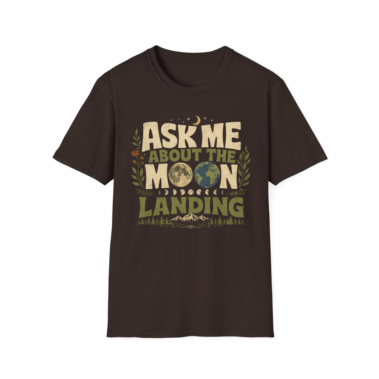 Ask Me About The Moon T-Shirt — Vintage Lunar Landing Graphic Tee