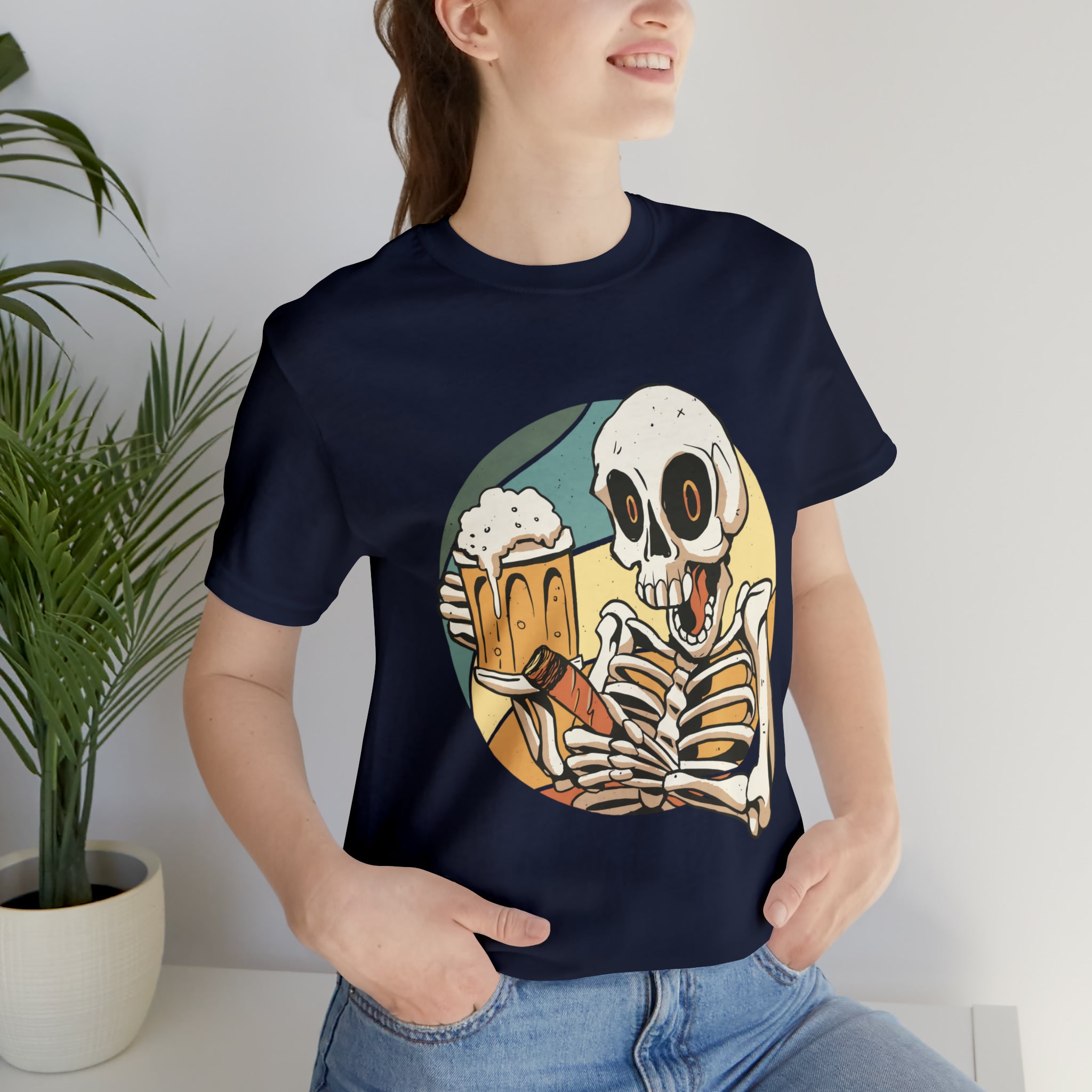 Skeleton Beer Shirt | Drink Beer Unisex T-Shirt