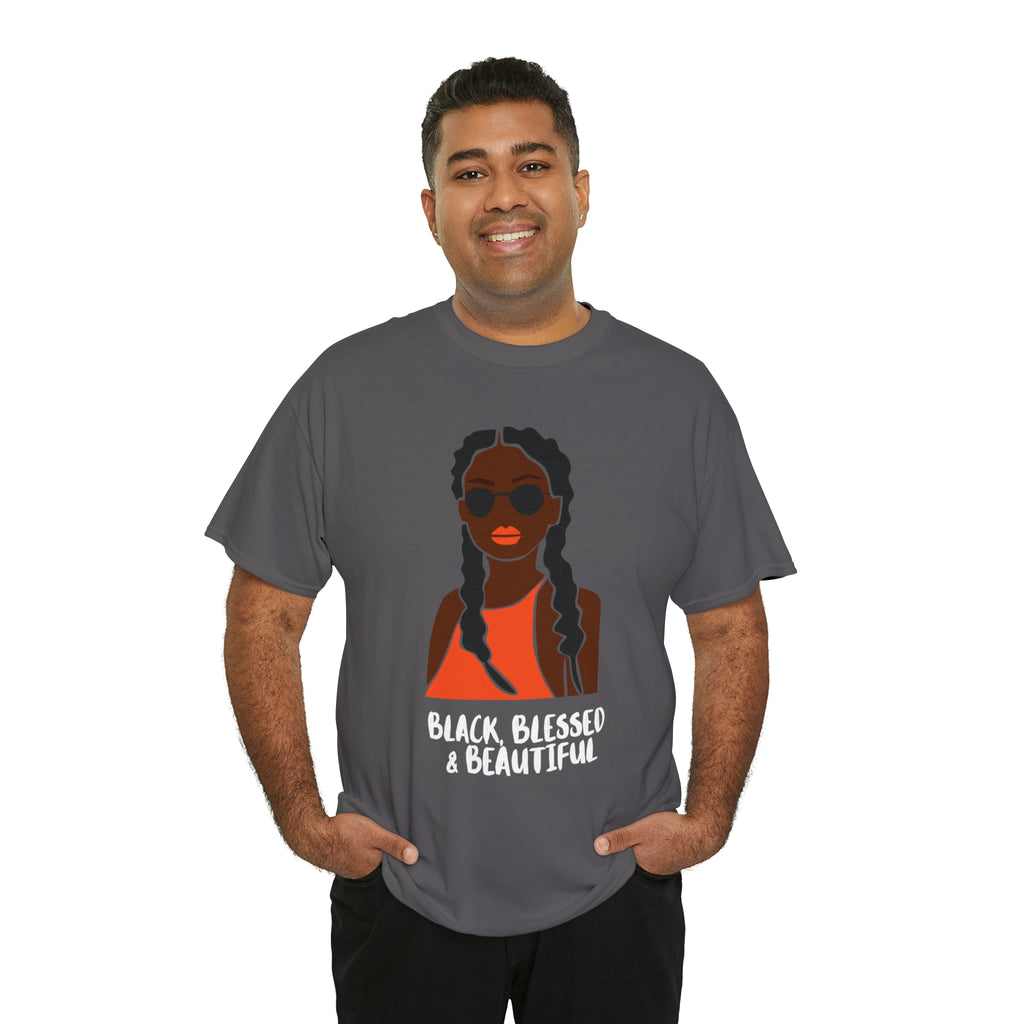 Black Blessed And Beautiful Shirt | Empowered & Beautiful Cotton T-shirt