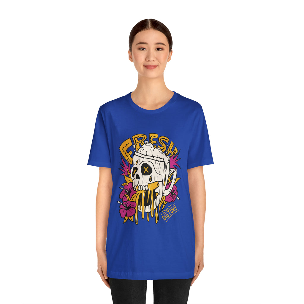 Fresh Beer Skull Shirt | Drink Beer Unisex T-Shirt